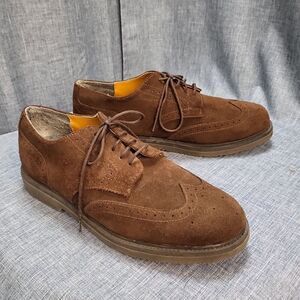 Suede Wingtip Brogue Dry-Treds Waterproof Brown Men's 9